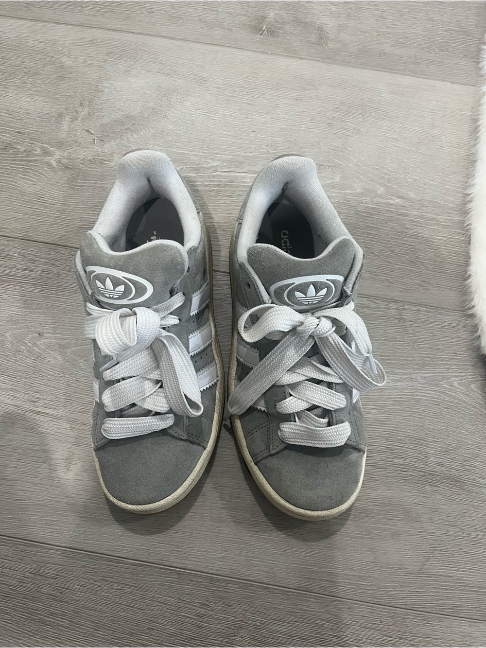 Gray adidas campus